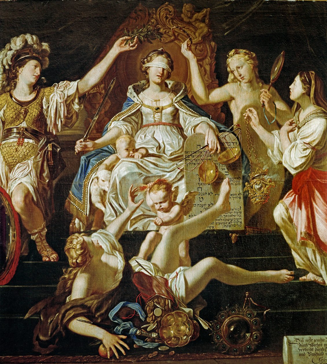Alegoría de la Justicia (pintura sobre lienzo) de Joseph Werner