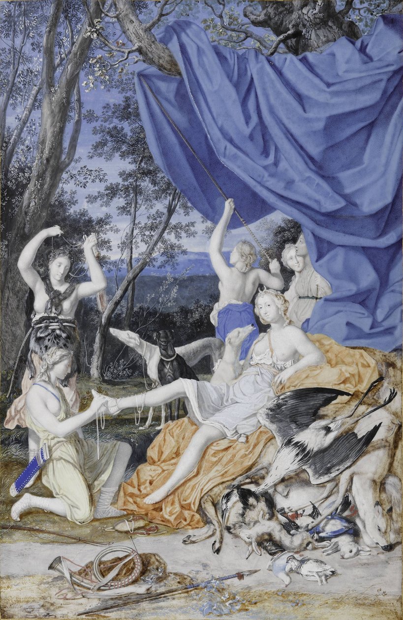 Francés: Marie-Thérèse de Austria como Diana de Joseph Werner the Younger