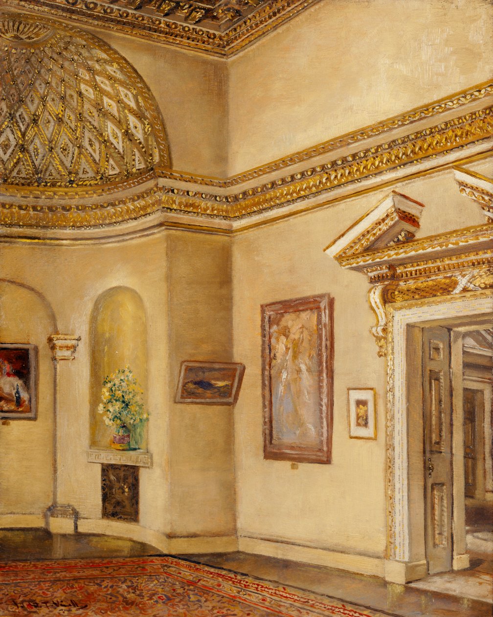 North East Corner of the Gallery, Chiswick House (óleo sobre lienzo) de Joseph Williams Topham Vinall