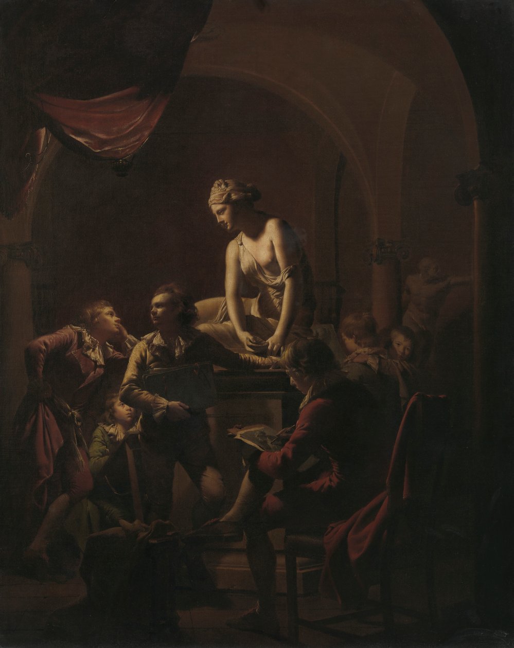 Academia a la luz de las lámparas de Joseph Wright of Derby