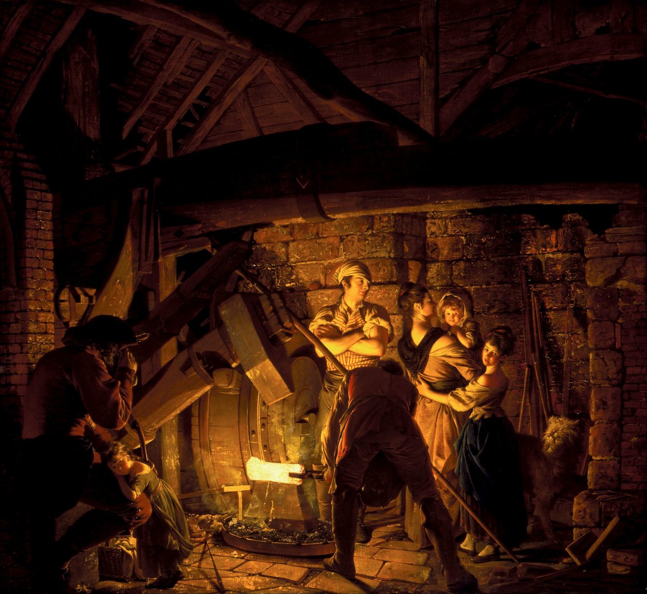 Una fragua de hierro de Joseph Wright of Derby