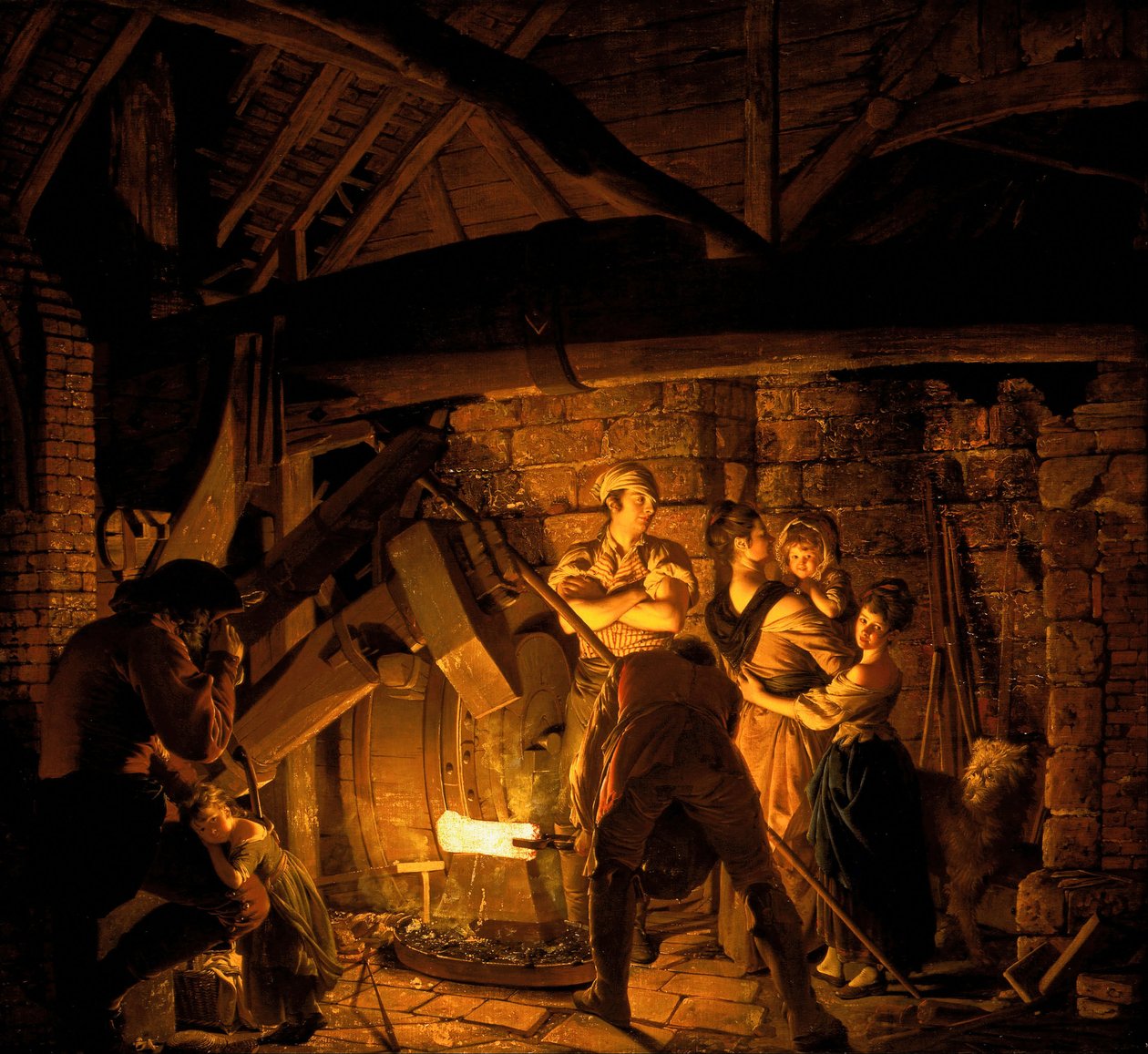 Una fragua de hierro de Joseph Wright of Derby