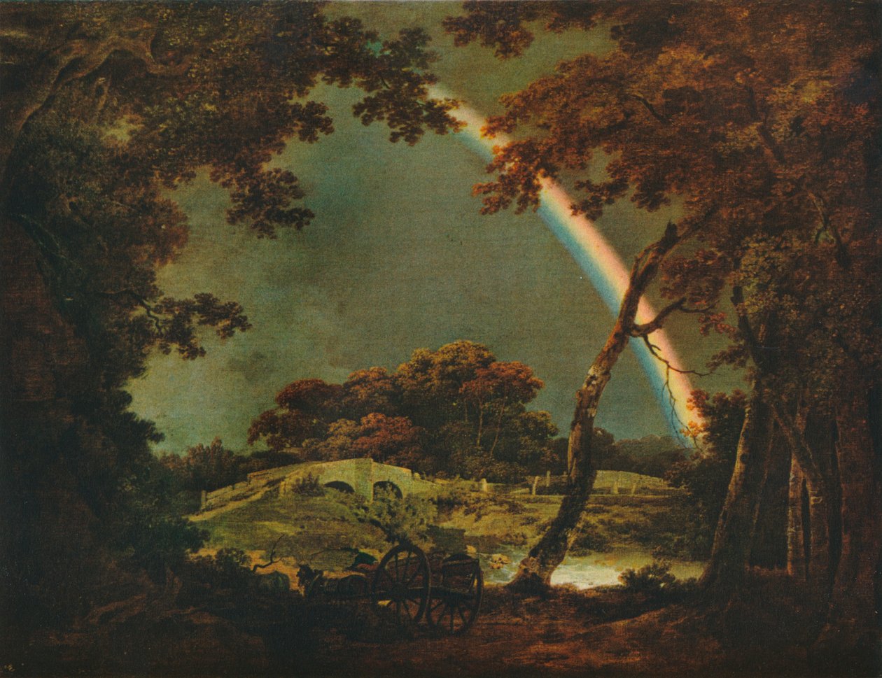 Paisaje con efecto de arco iris de Joseph Wright of Derby