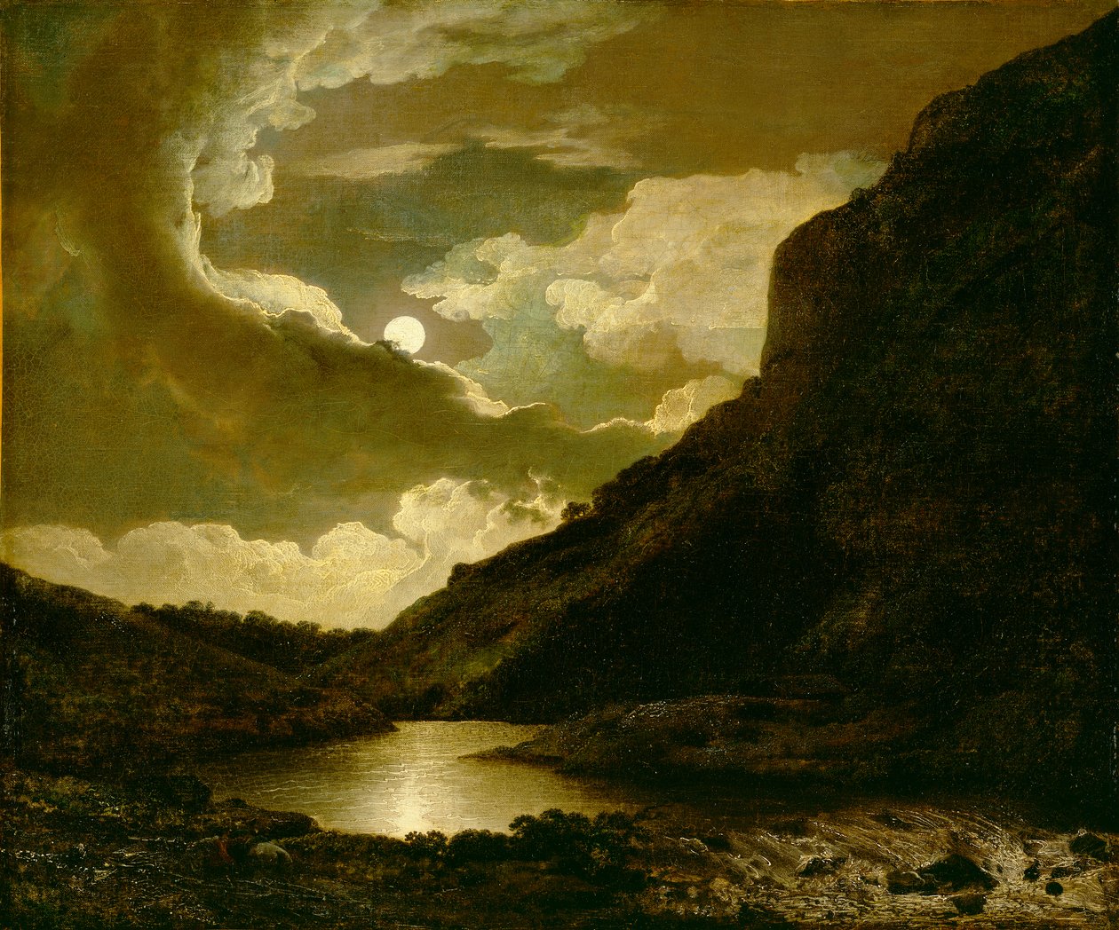 Matlock Tor a la luz de la luna, c.1778 de Joseph Wright of Derby