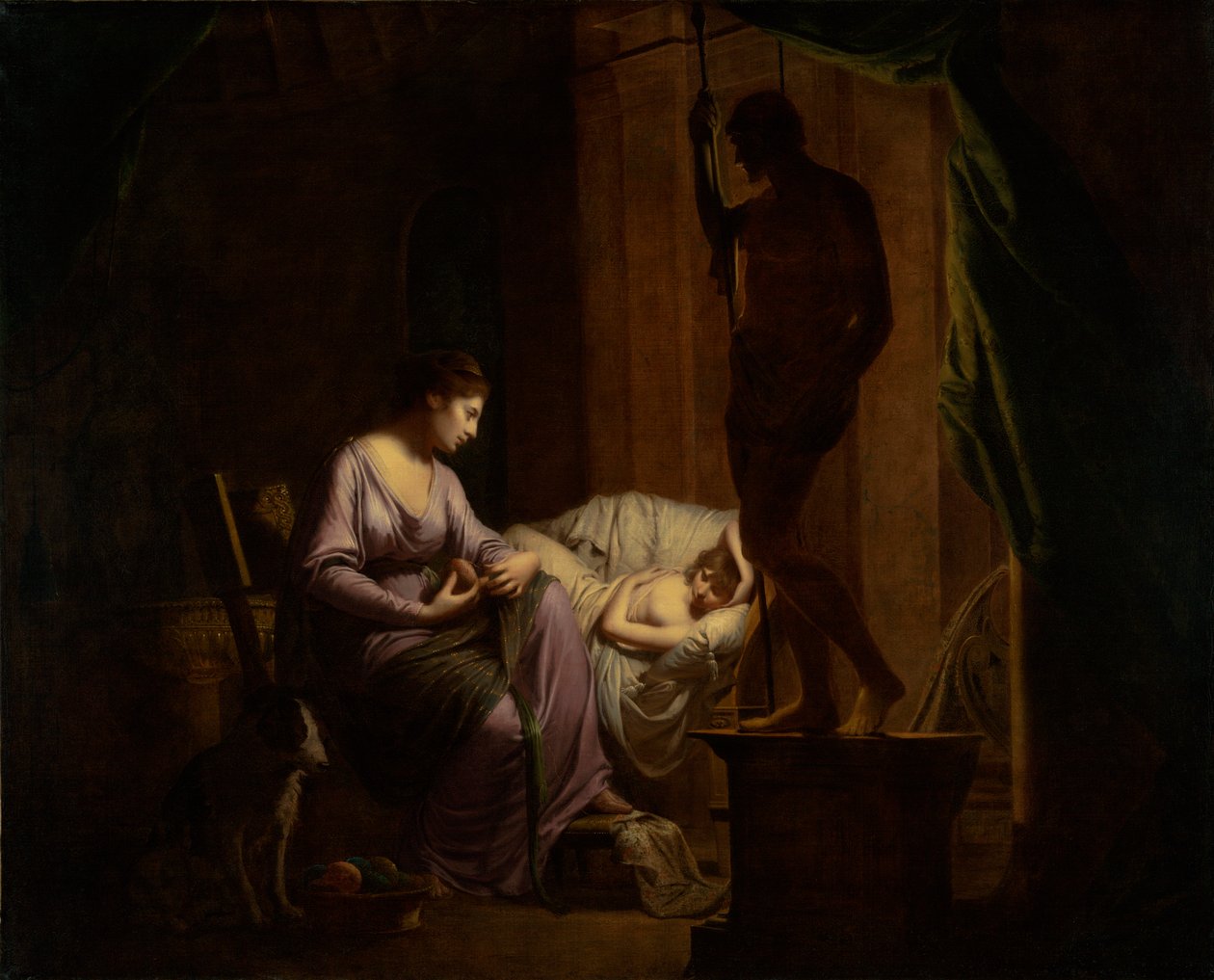 Penélope deshaciendo su telar, 1783-4 de Joseph Wright of Derby