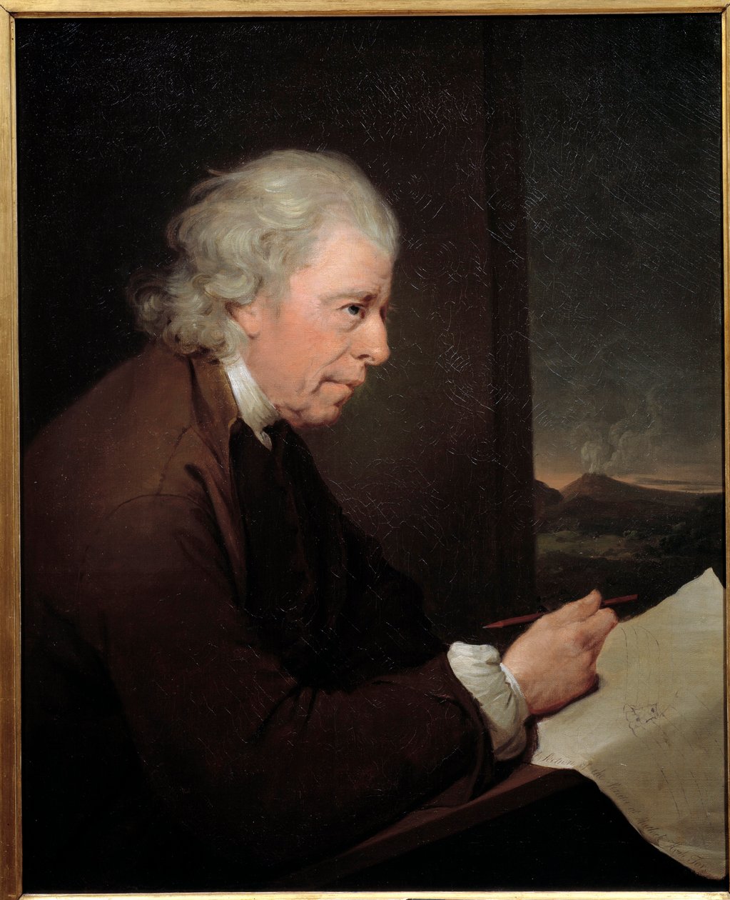 Retrato del relojero, geólogo y físico John Whitehurst de Joseph Wright of Derby