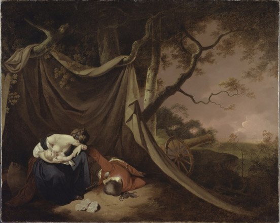 El soldado muerto, c.1789 de Joseph Wright of Derby
