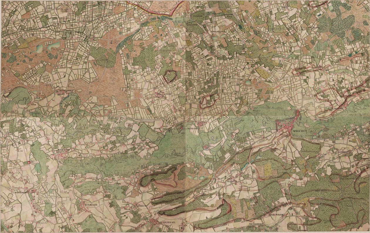 Mapa de Aerschot - Aarschot de Joseph de Ferraris