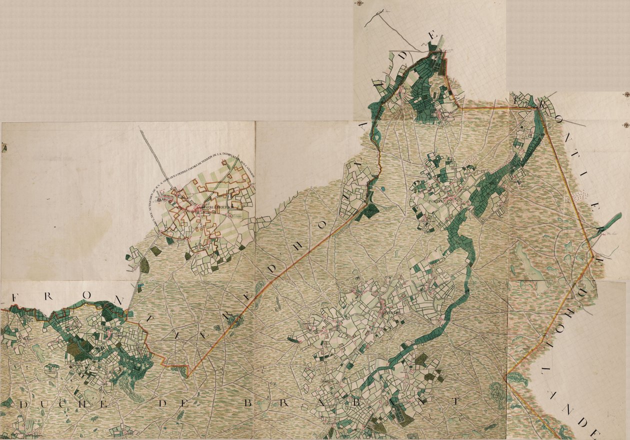Mapa de Welde - Weelde, Bélgica por Joseph de Ferraris (1726 - 1814) de Joseph de Ferraris