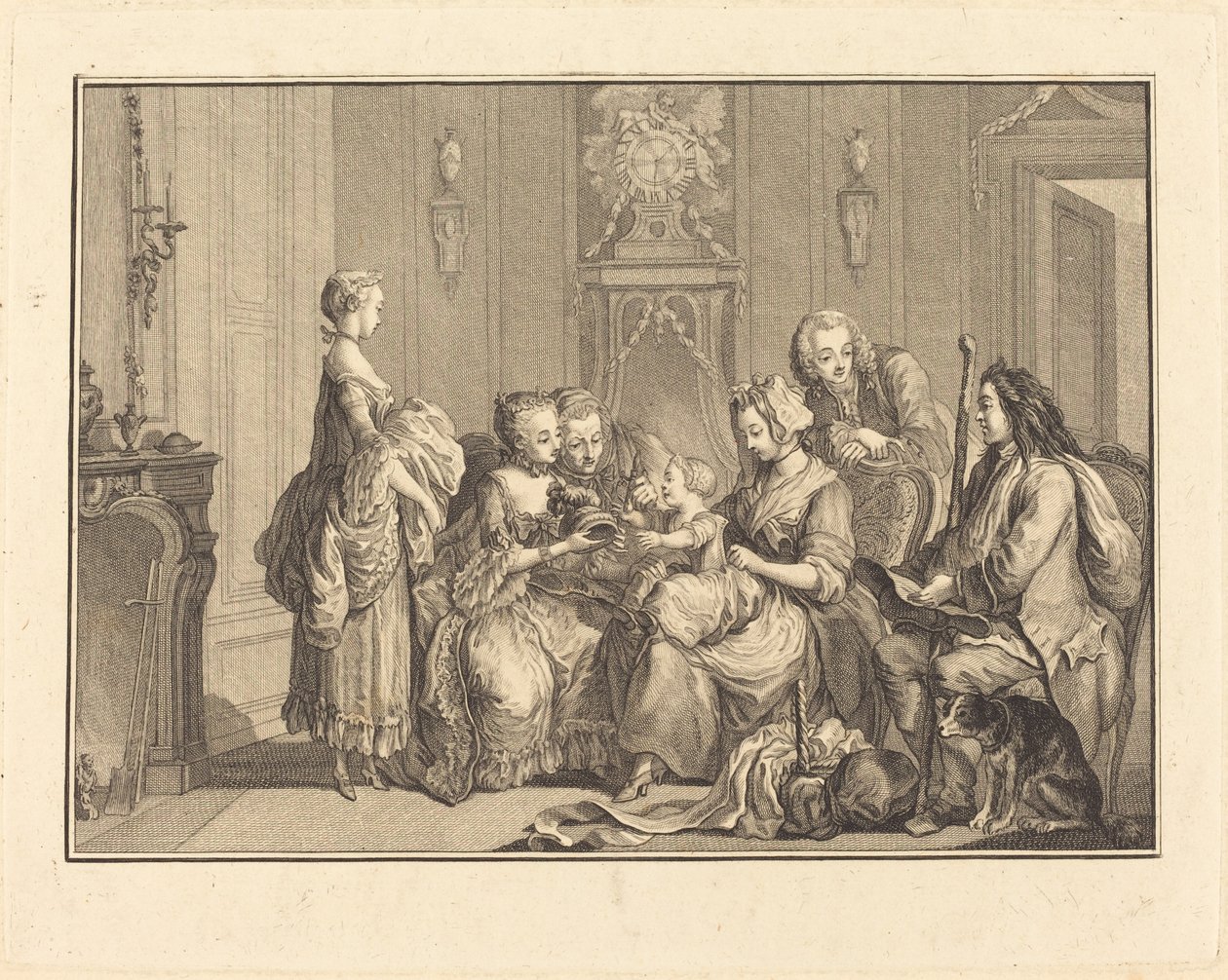 La bella nodriza de Joseph de Longueil after Charles Eisen