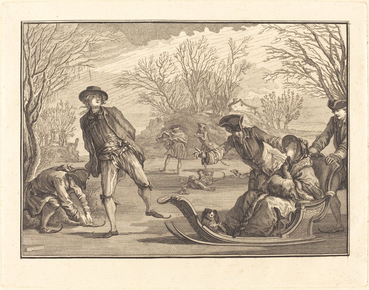 El invierno de Joseph de Longueil after Charles Eisen