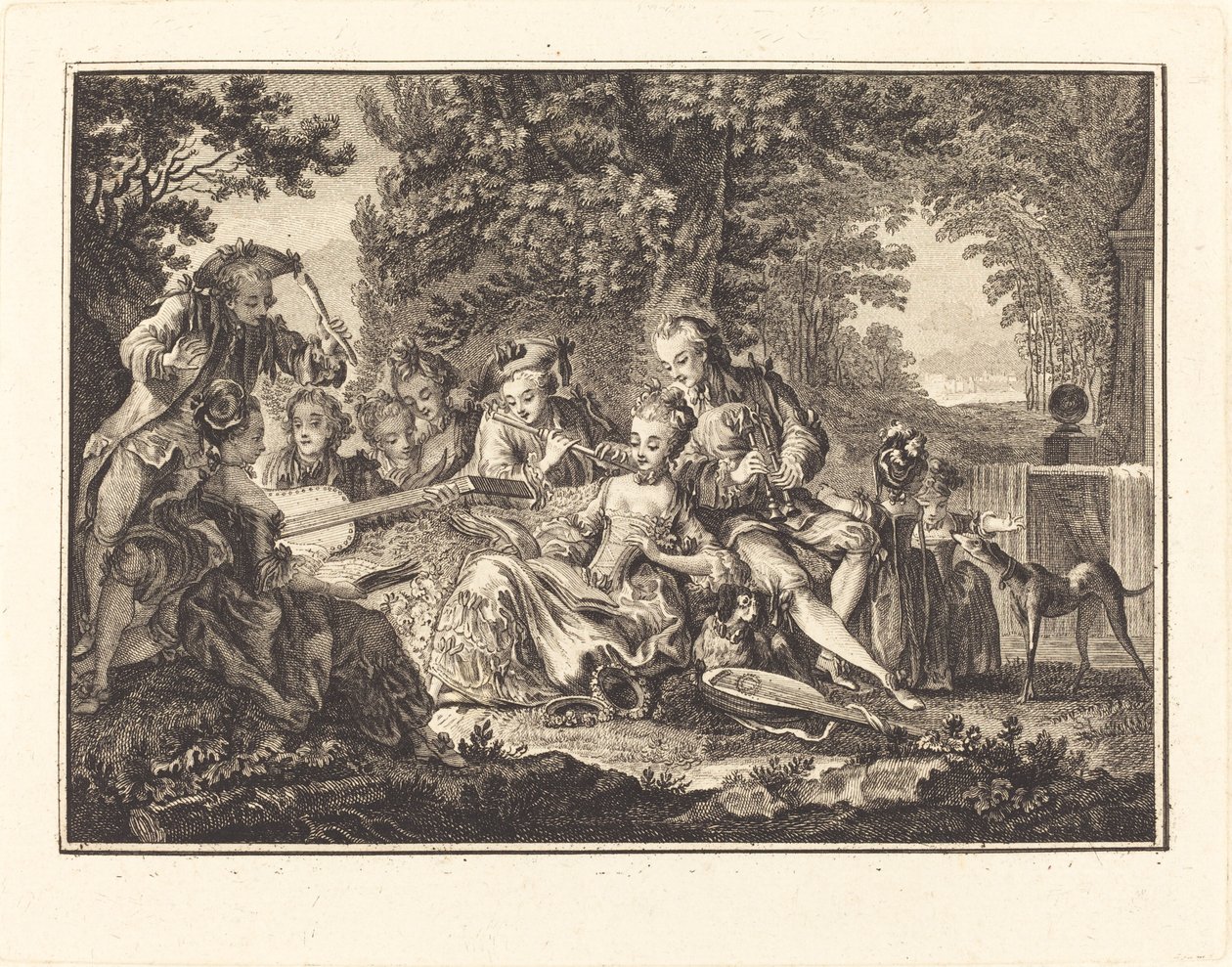 Concierto rural de Joseph de Longueil after Charles Eisen