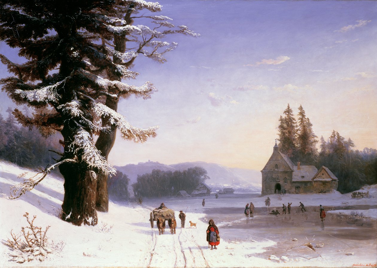 Escena de nieve en el sur de Francia, 1868 de Josephine Bowes