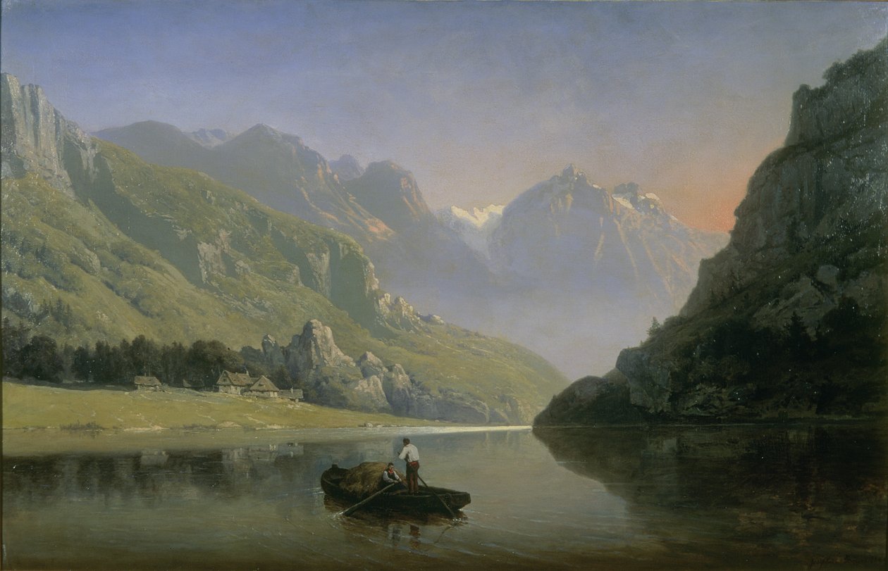 Recuerdo de Saboya; Amanecer en las montañas de Josephine Bowes