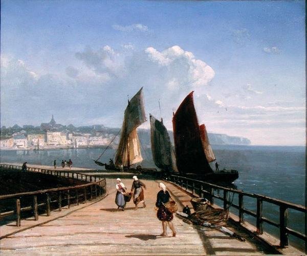 Muelle con barcos de pesca de Josephine Bowes