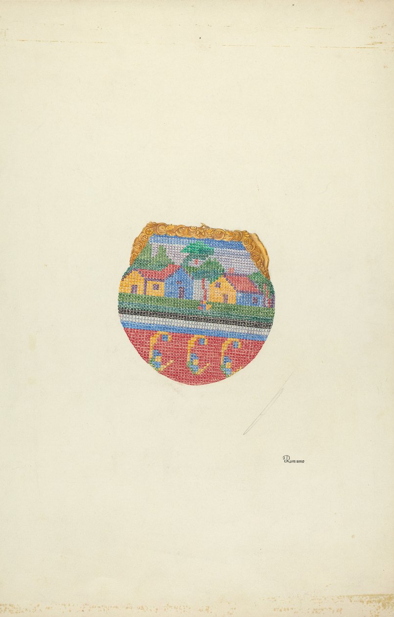 Bolso con cuentas, c. 1937 de Josephine C. Romano
