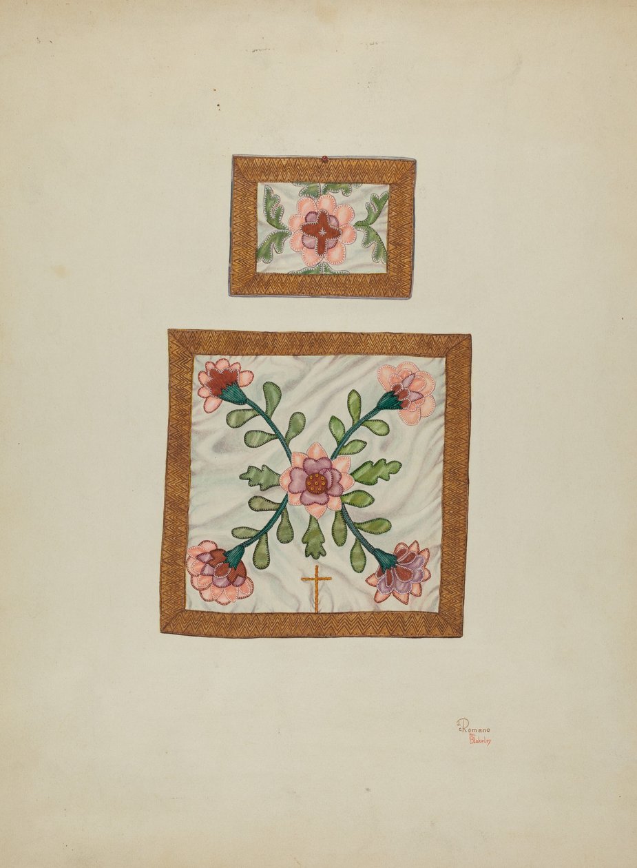 Bursa y velo de cáliz, c. 1940 de Josephine C. Romano