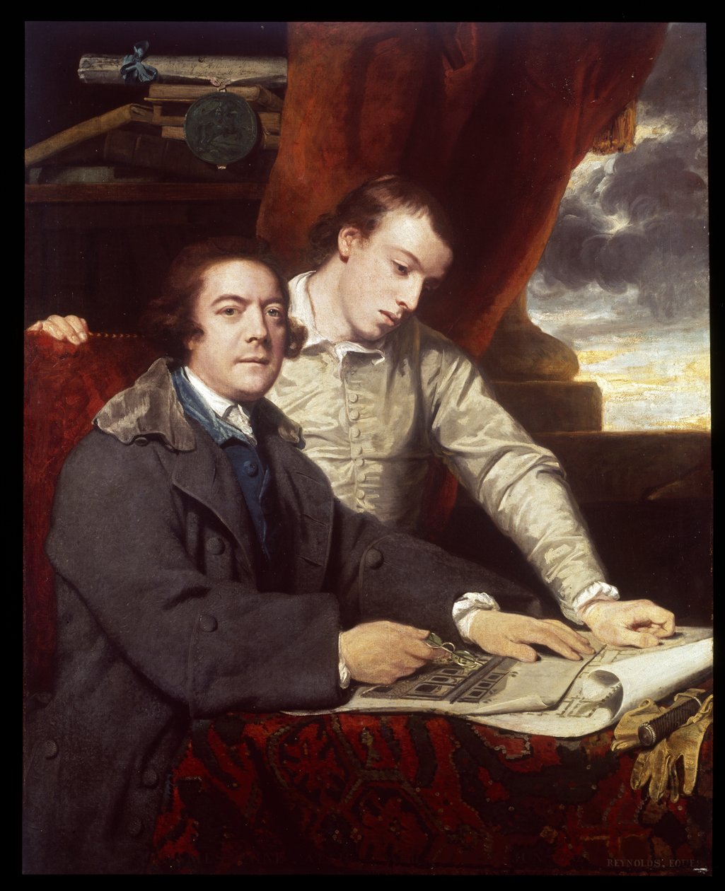 James Paine, arquitecto y su hijo, James, 1764 de Joshua Reynolds