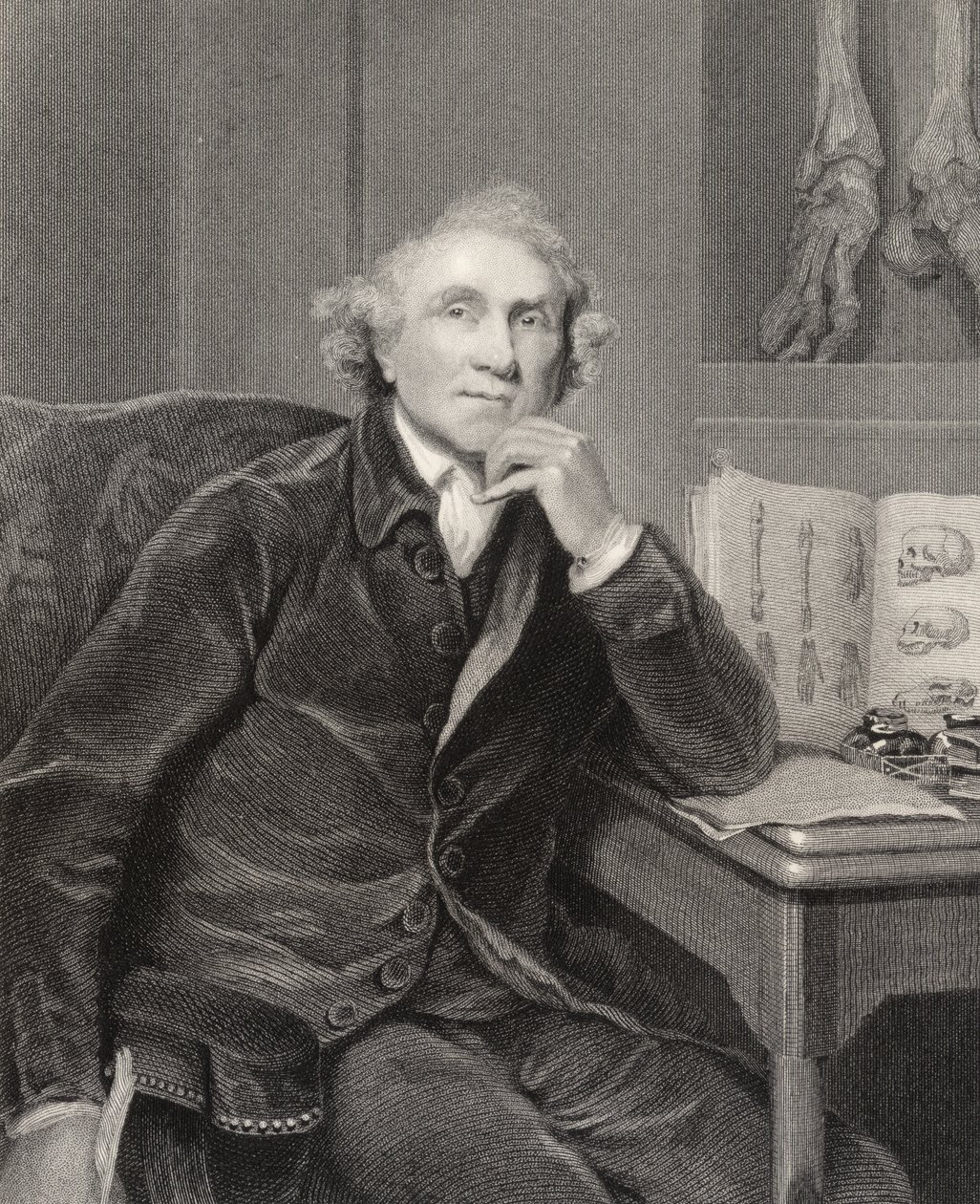 John Hunter, grabado por G.H. Adcock, de 