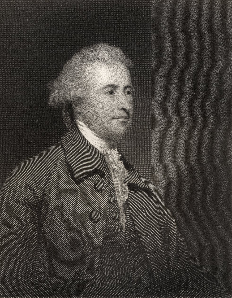 Edmund Burke, grabado por H. Robinson, de 