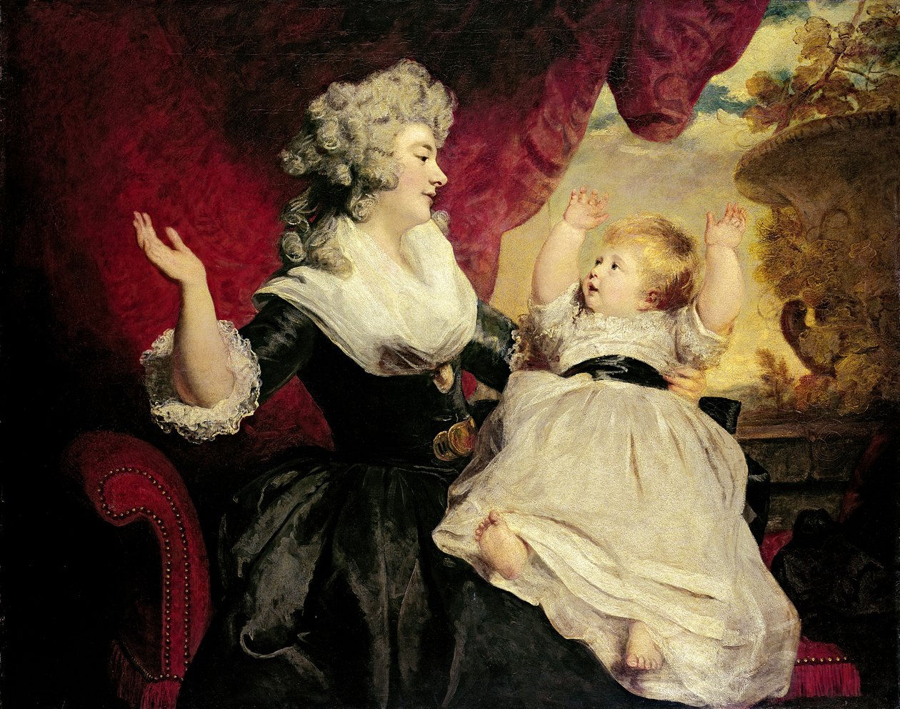 Georgiana, Duquesa de Devonshire con su hija infante Lady Georgiana Cavendish de Joshua Reynolds