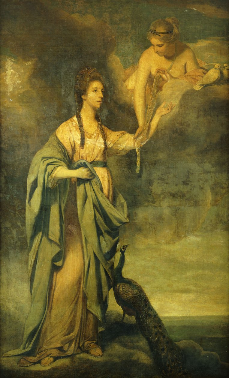 Retrato de Annabella, Lady Blake como "Juno recibiendo el cinto de Venus", c.1769 de Joshua Reynolds