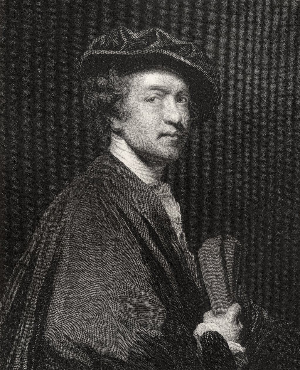 Sir Joshua Reynolds, grabado por J. Cochran, de 