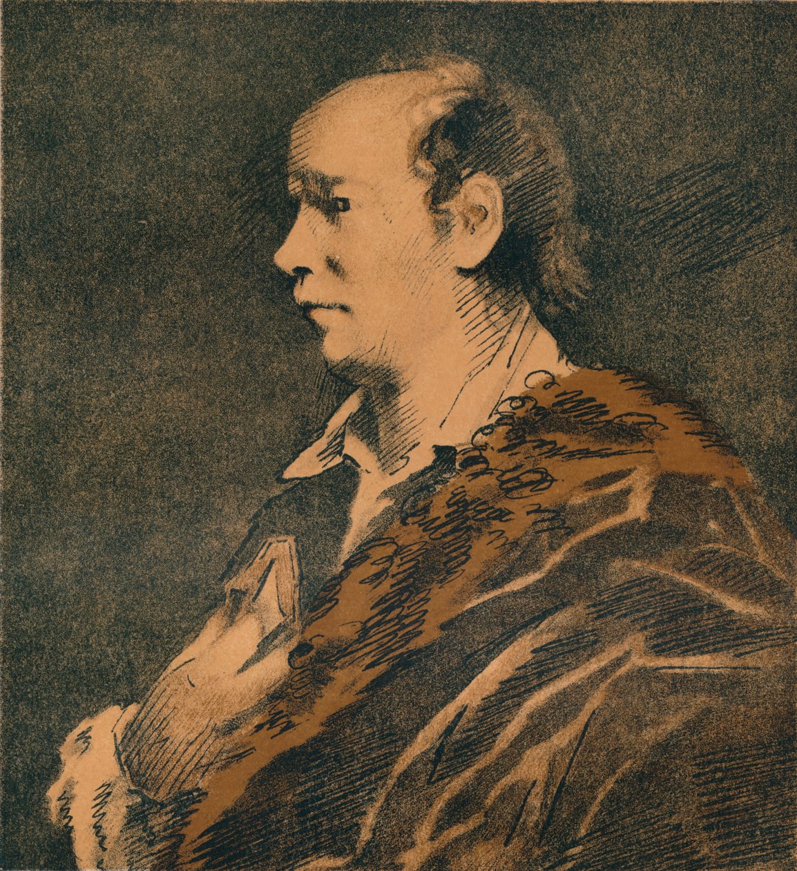 Boceto de Oliver Goldsmith, por Sir Joshua Reynolds, 1769-70, 1906 de Joshua Reynolds