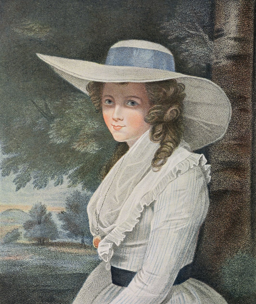 La Muy Honorable Condesa Spencer (d.1831) grabado por Francesco Bartolozzi, publicado por E.M. Diemar, 1787 (grabado a puntos) de Joshua Reynolds