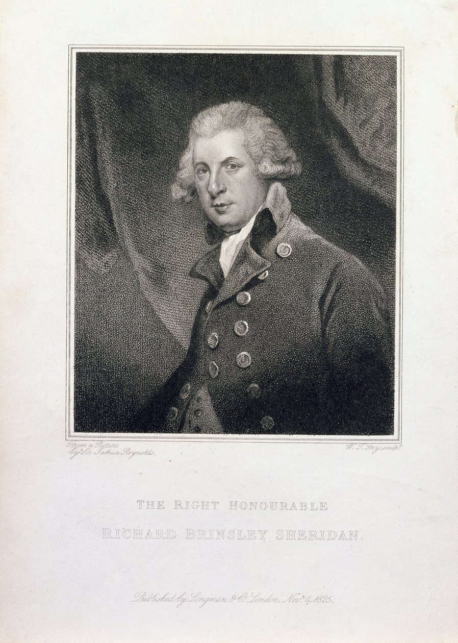 El Muy Honorable Richard Brinsley Sheridan, 1825 de Joshua Reynolds