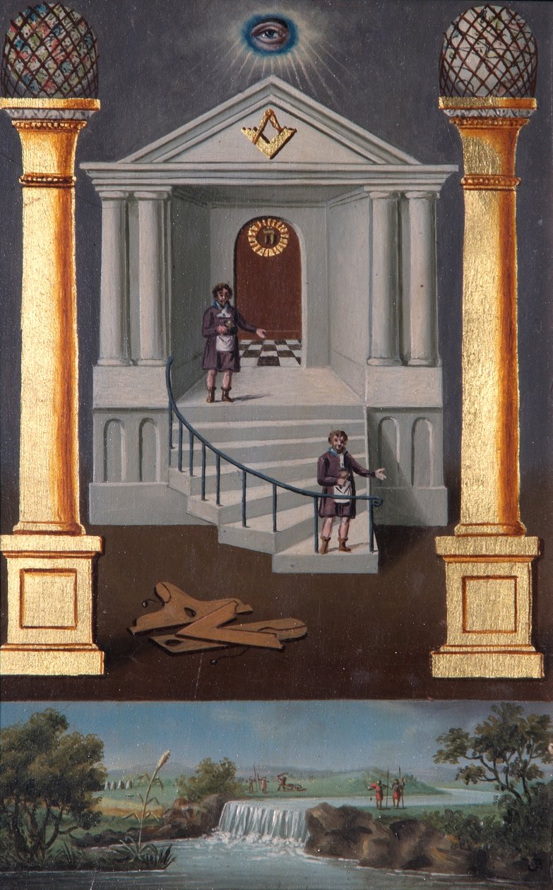 Tablero masónico de segundo grado, 1819 de Josiah Bowring
