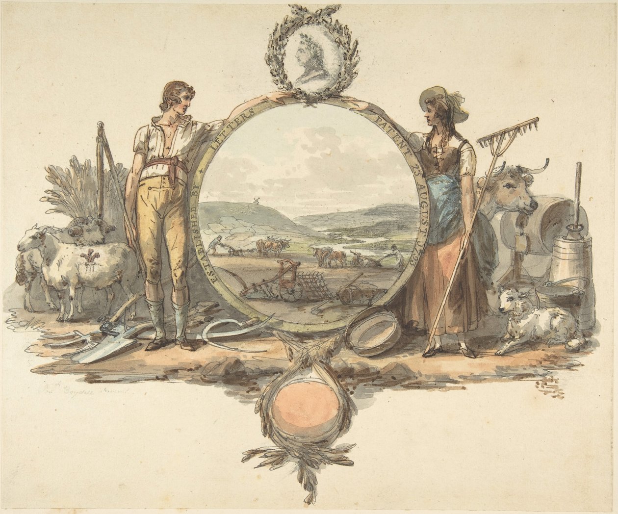 Diseño para un frontispicio, ca. 1793 de Josiah Boydell