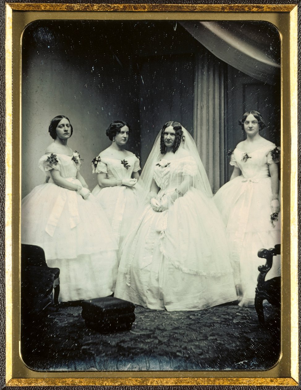 Una novia y sus damas de honor, 1851 o después de Josiah Johnson Hawes