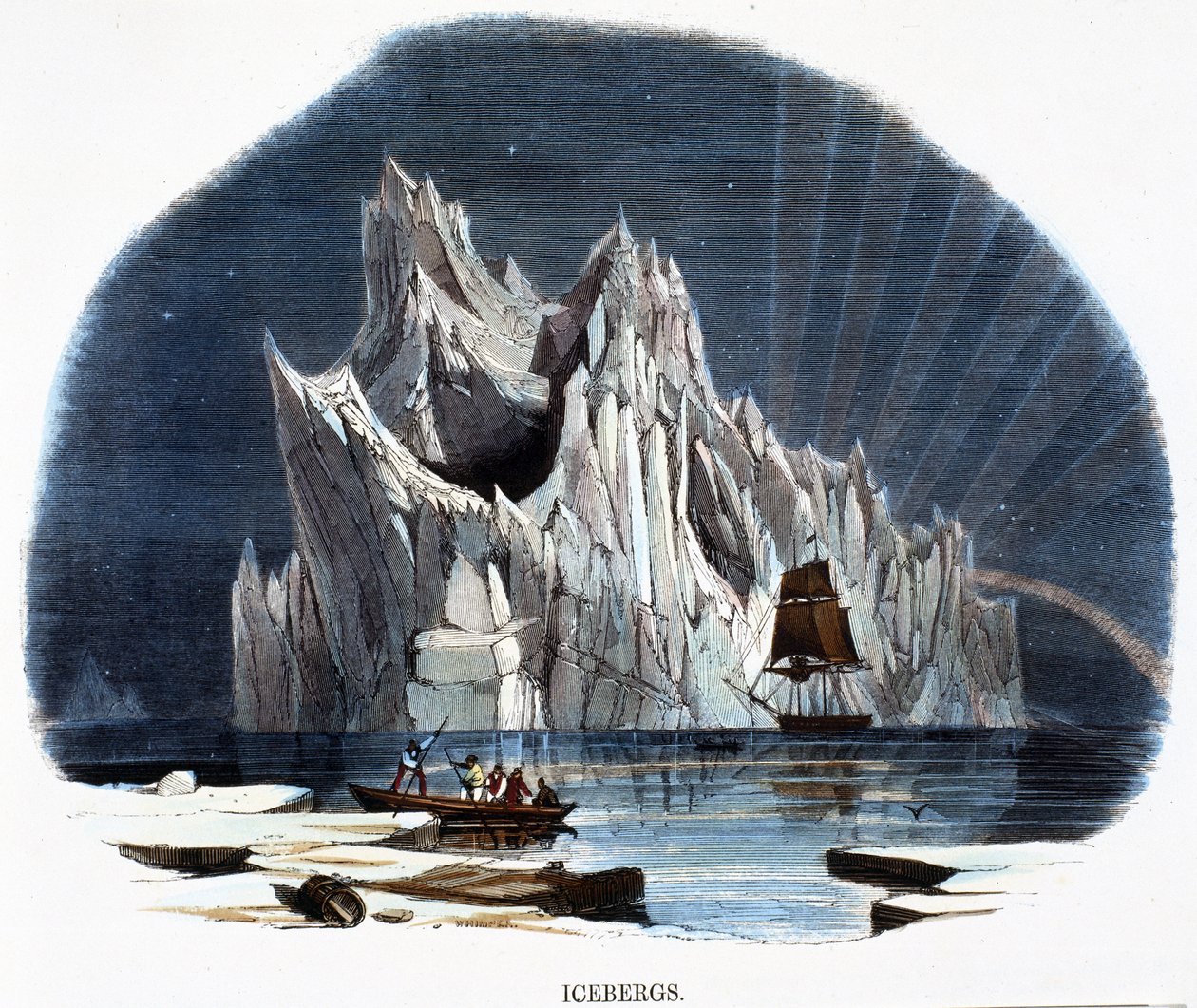 Icebergs, de Fenómenos de la naturaleza, 1849 de Josiah Wood Whymper