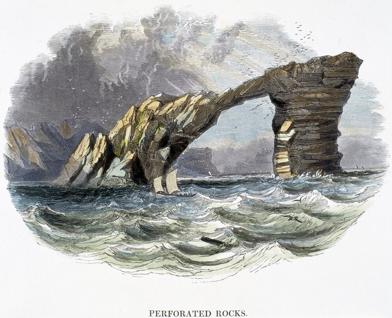 Rocas perforadas, de Fenómenos de la naturaleza, 1849 de Josiah Wood Whymper