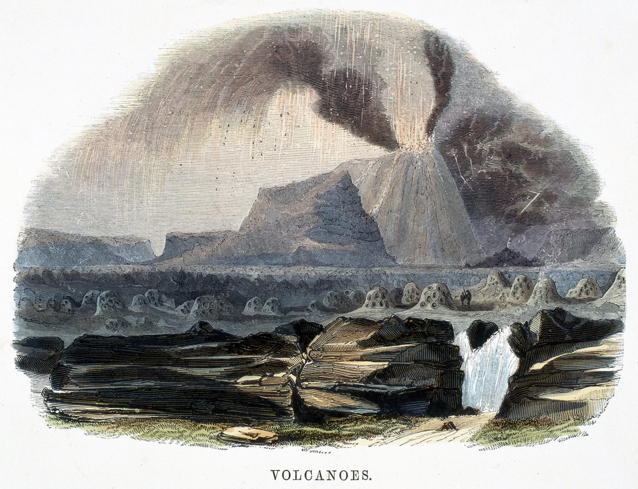 Volcanes, de Fenómenos de la naturaleza, 1849 de Josiah Wood Whymper
