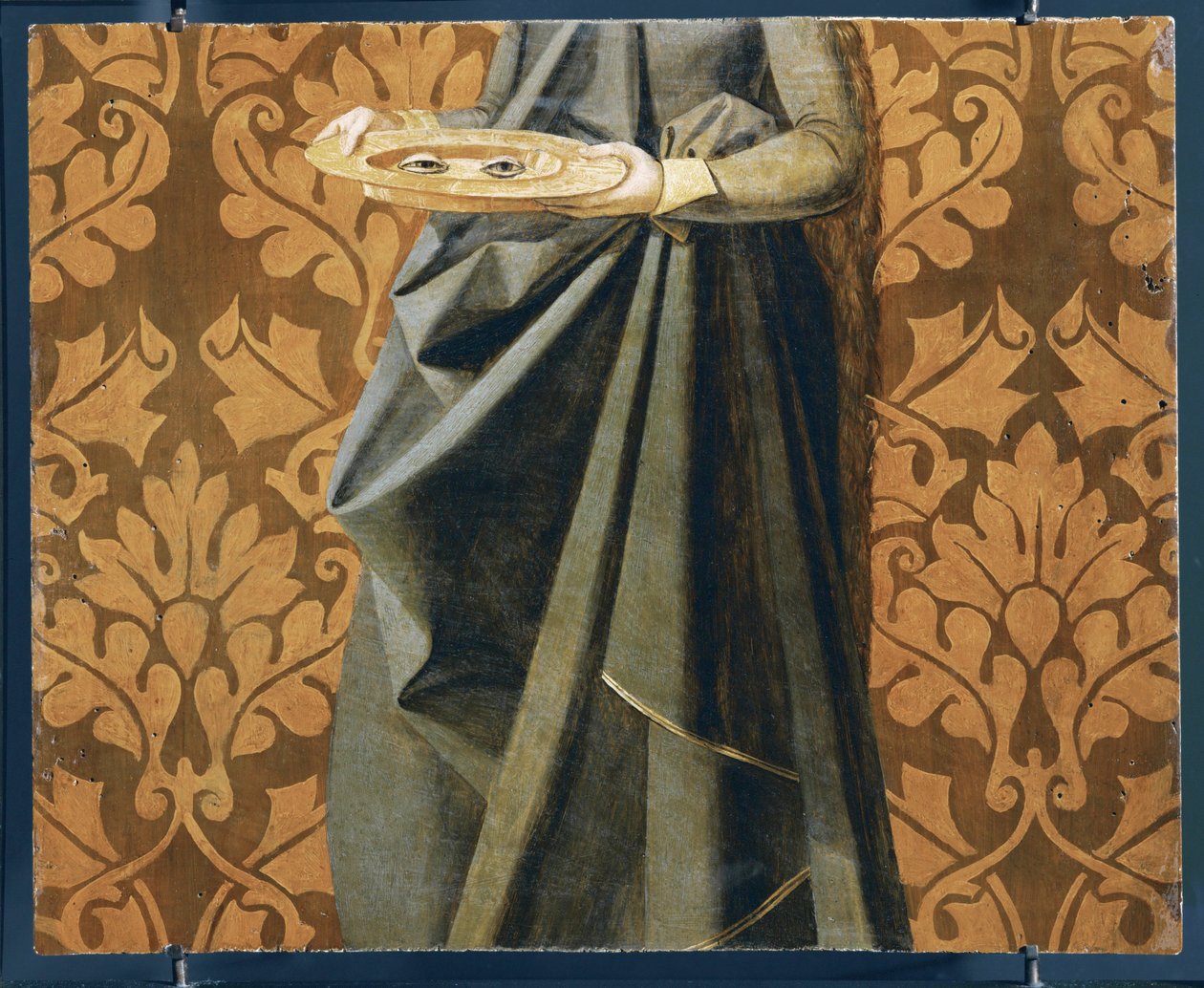 Ojos de Santa Lucía, detalle (pintura sobre madera) de Josse (fl.1493 1508) Lieferinxe