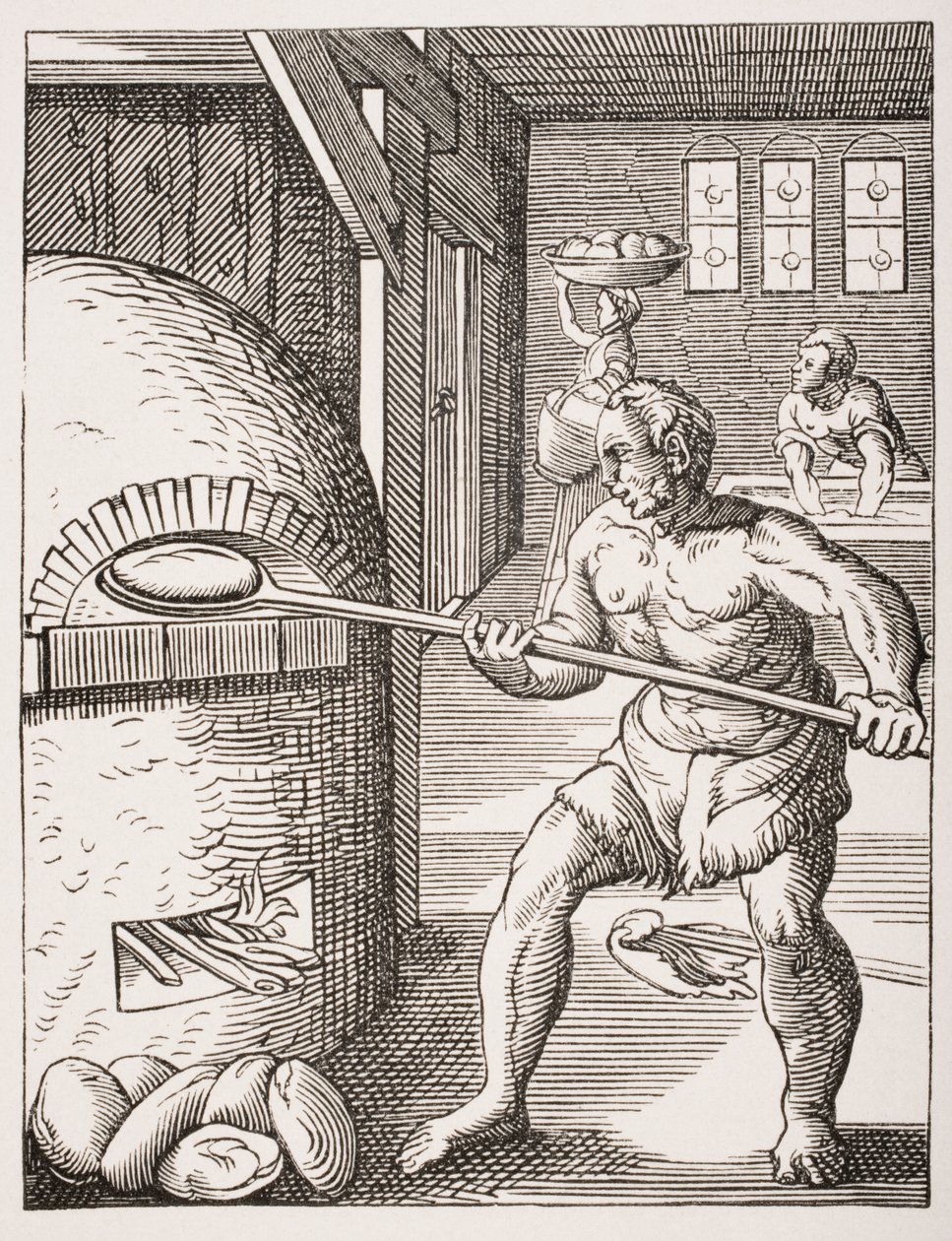 El Panadero. Reproducción del siglo XIX del siglo XVI (grabado) de Jost (after) Amman