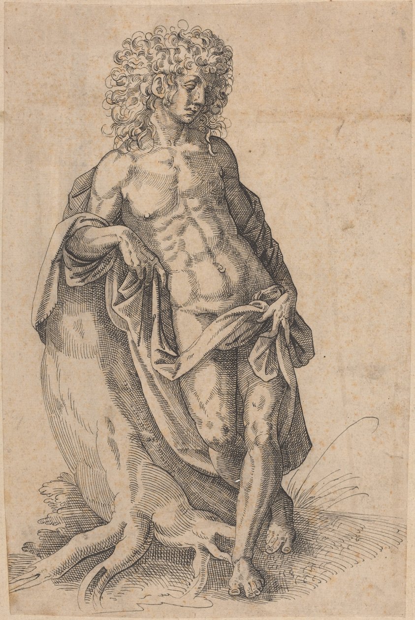 Apolo, c.1580 (pluma y tinta) de Jost Amman