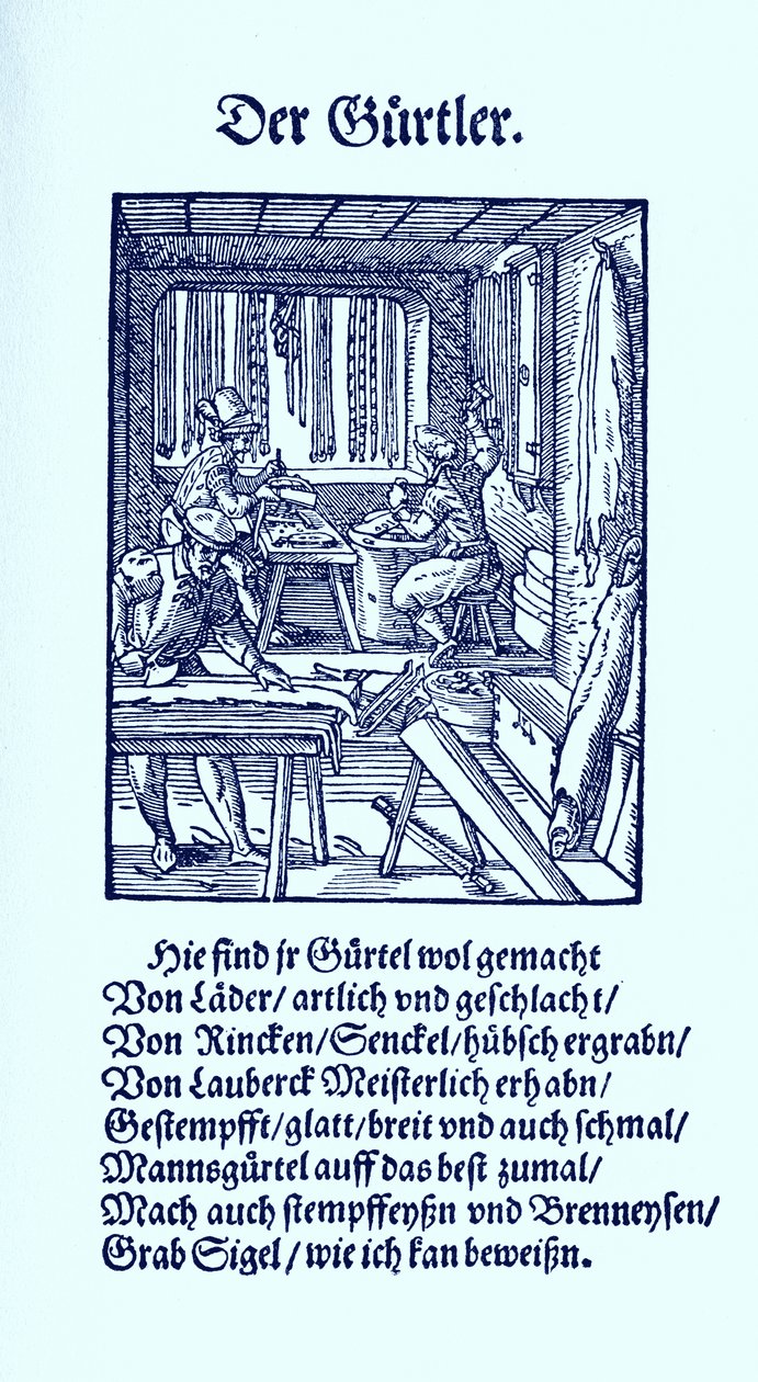 Fabricante de cinturones de Jost Amman