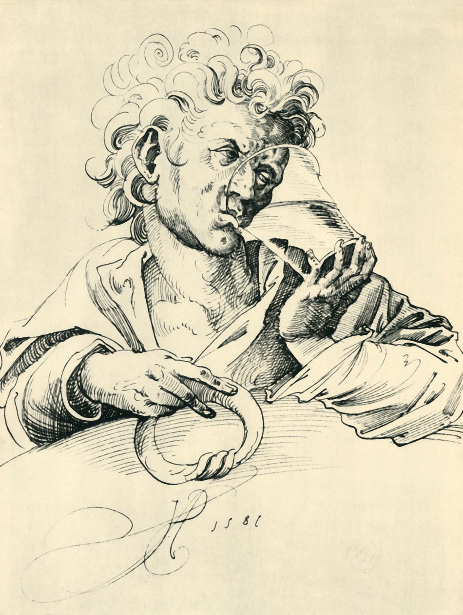 Bebedor, 1581, 1943 de Jost Amman