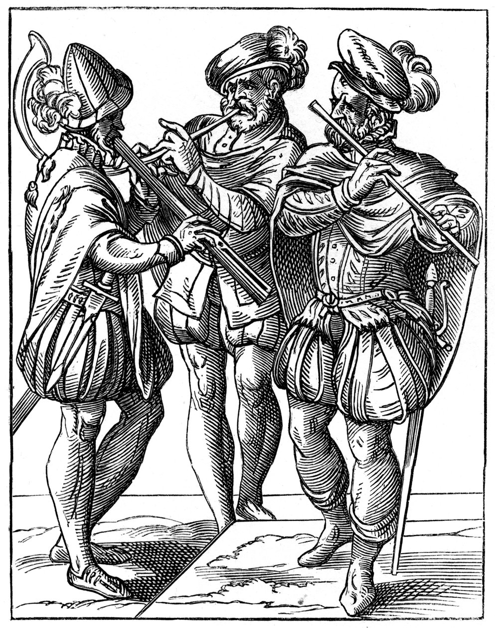 Flautistas y cornetistas, siglo XVI de Jost Amman