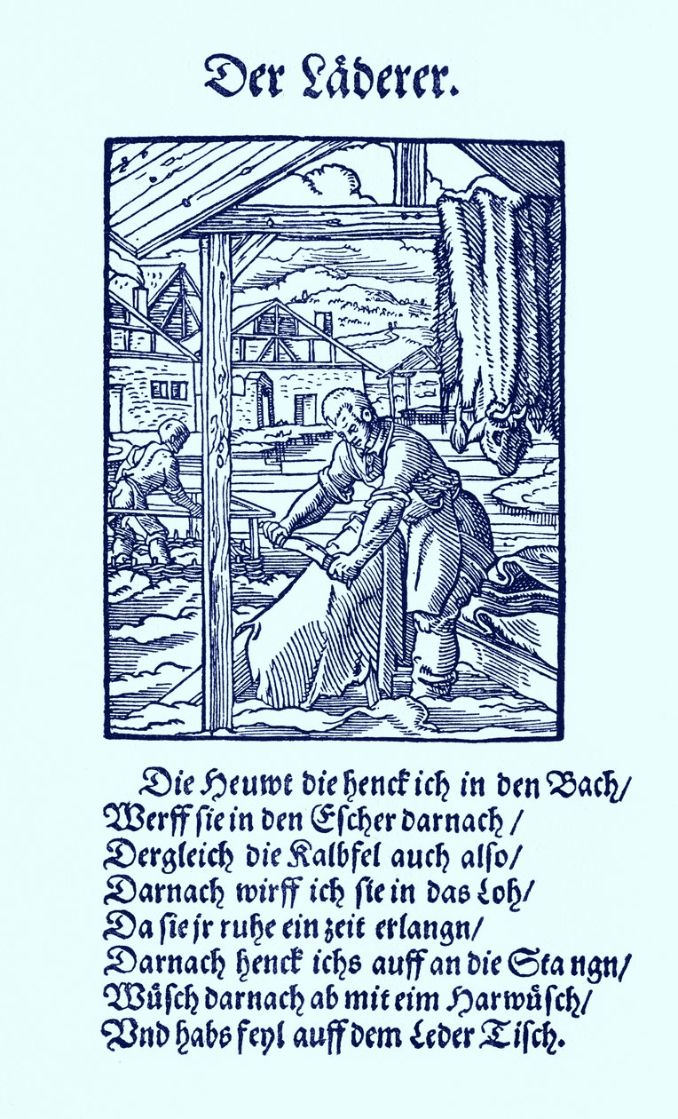Curtidor de cuero de Jost Amman