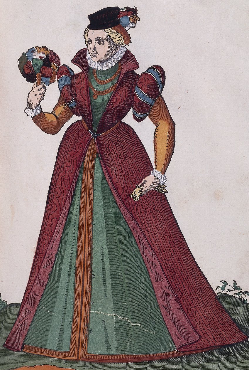 Noble de Ferrara, grabado de Habitus praecipuorum popularum de Jost Amman