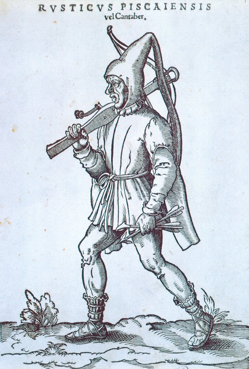 Campesino del Monte Cantábrico, por Jost Amman, España, grabado del siglo XVI de Jost Amman
