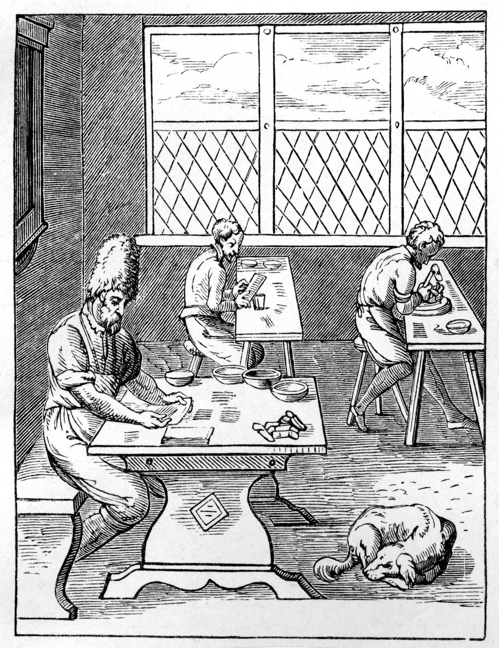 Fabricante de alfileres y agujas, c. 1559-1591 de Jost Amman