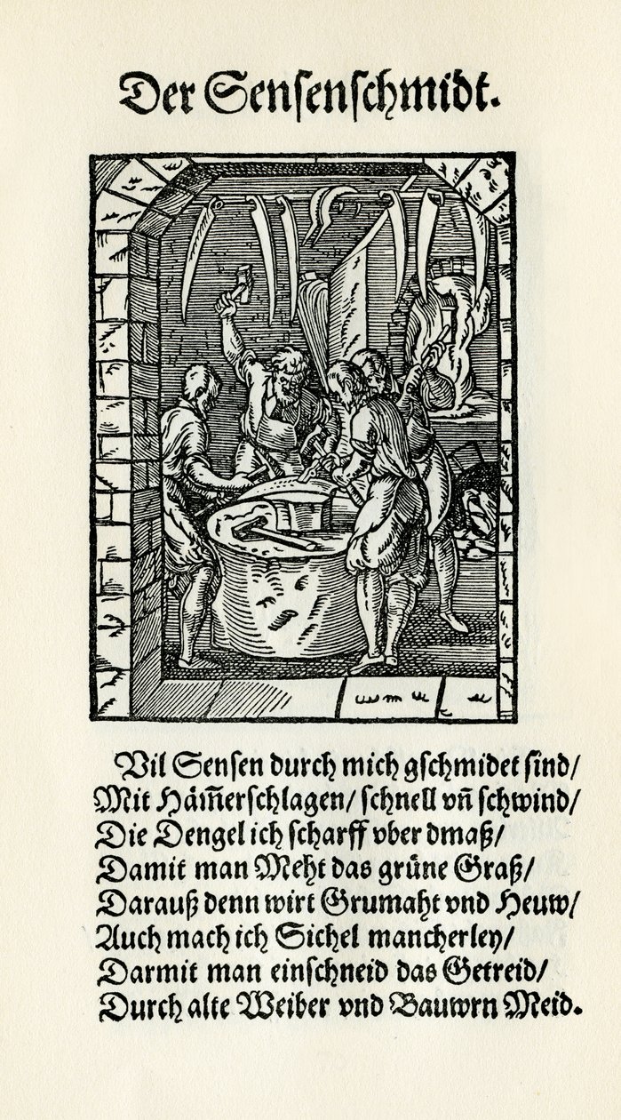 Fabricante de guadañas de Jost Amman