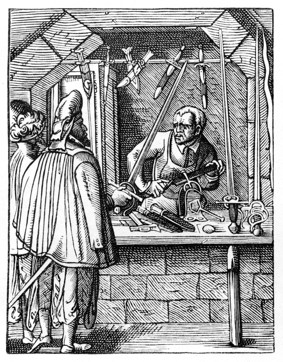 Fabricante de espadas, c. 1559-1591 de Jost Amman