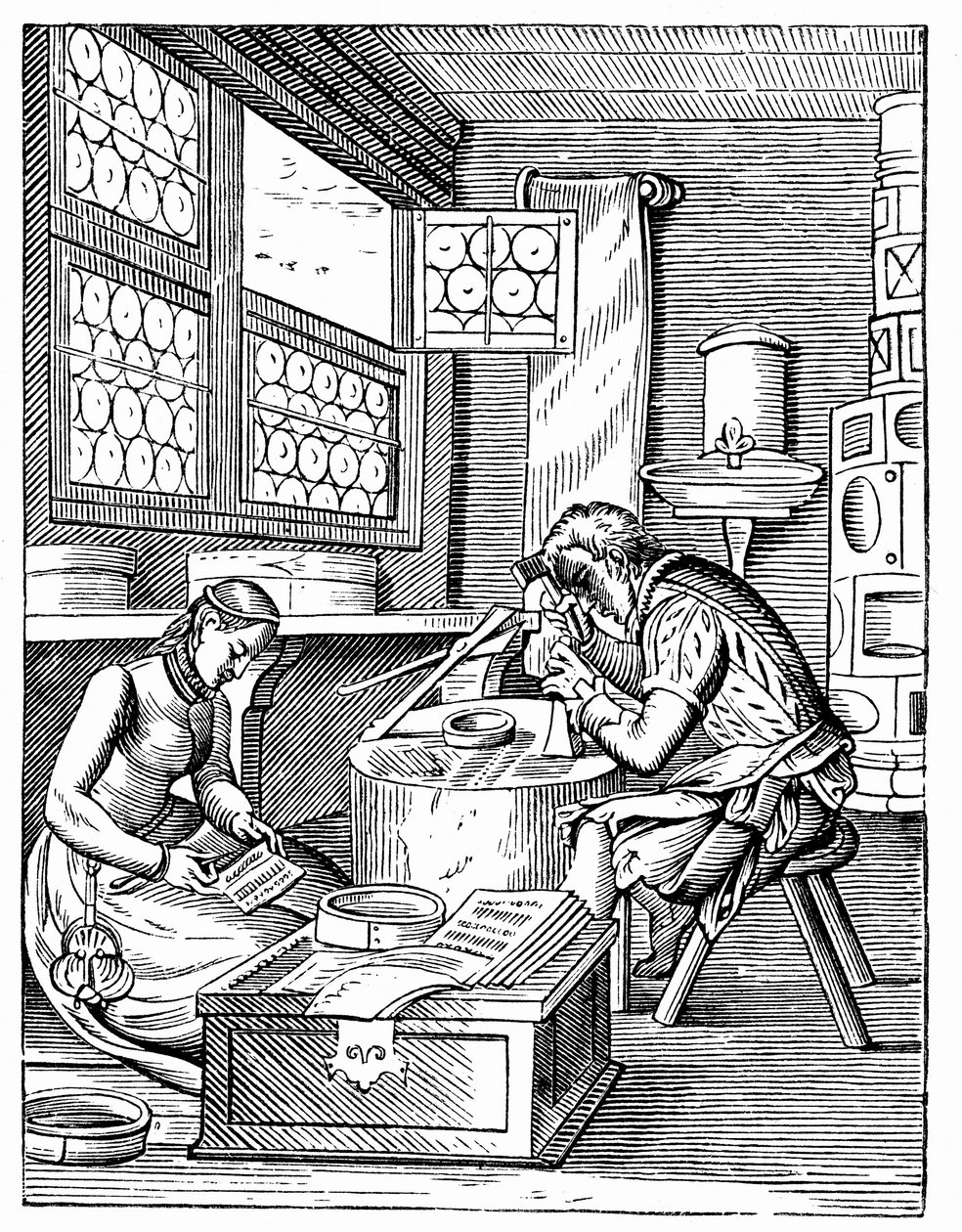 El taller del fabricante de broches, siglo XVI de Jost Amman