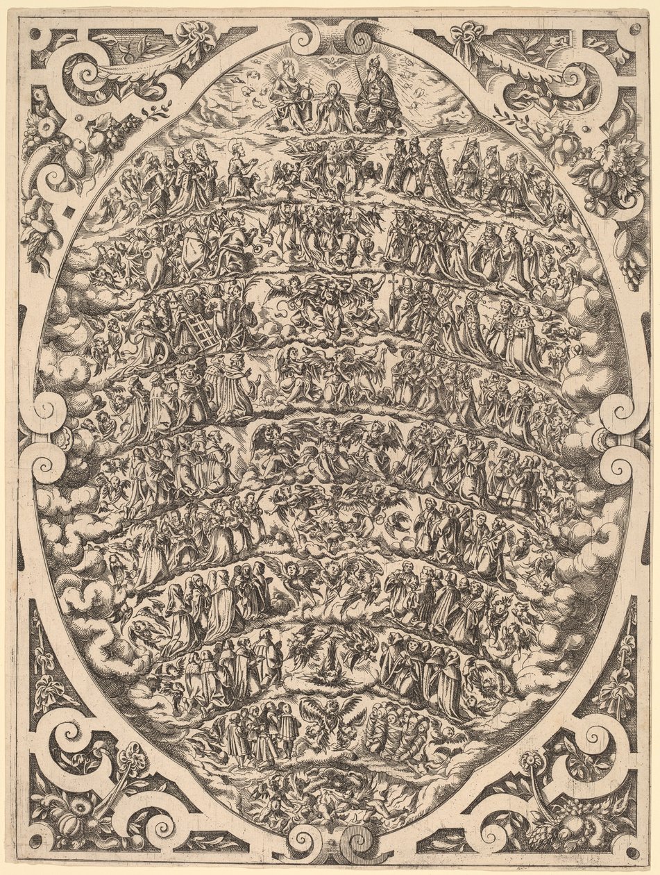 La jerarquía de los cielos, 1579 de Jost Ammon